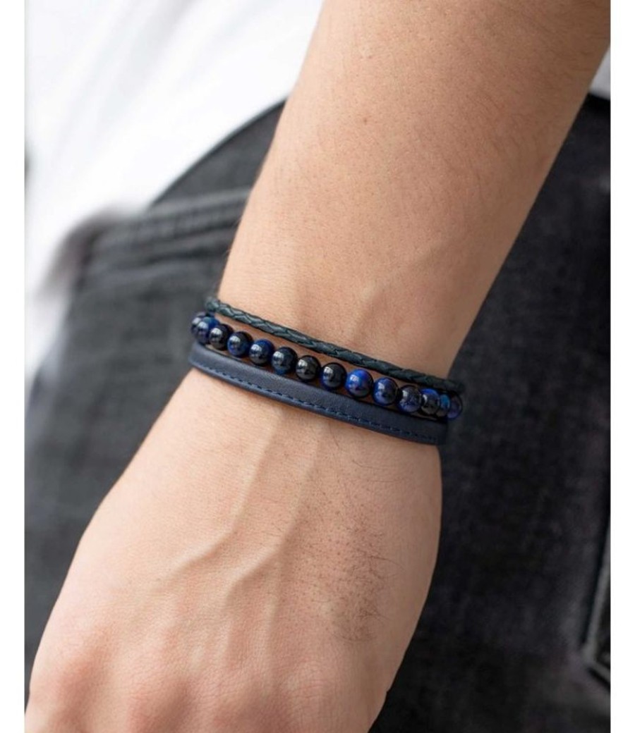 Heren Gemini | Gemini Armband Olympus Triple Blue M - L