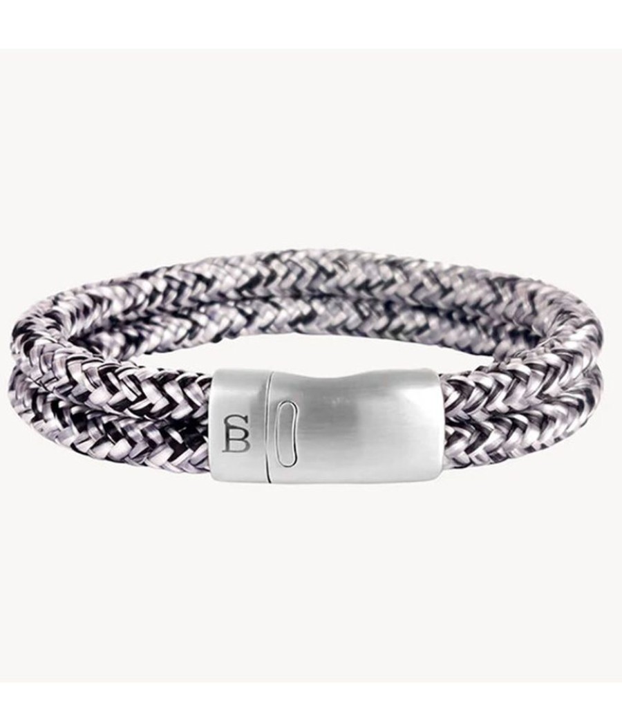 Heren Steel & Barnett | Steel & Barnett Rope Bracelet Lake Black Denim M