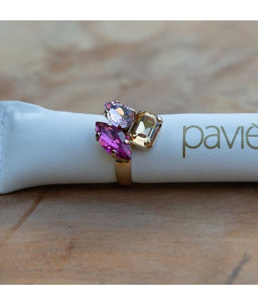 Juwelen Paviè | Pavie Ring Dafne Fuchsia