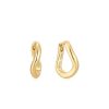 Juwelen Ania Haie | Ania Haie Oorring Pot Charm Gold Twist Huggie Hoop