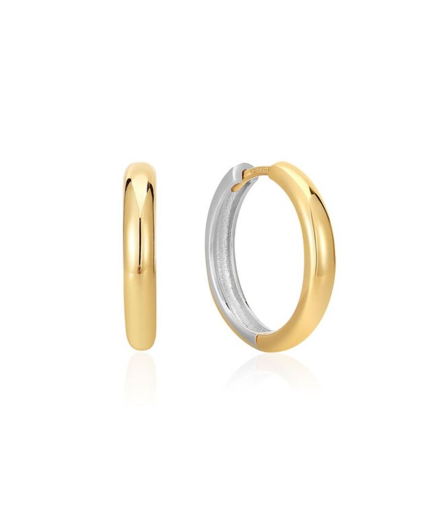 Juwelen Ania Haie | Ania Haie Oorring Turn On The Charm Hoop Gold-Silver