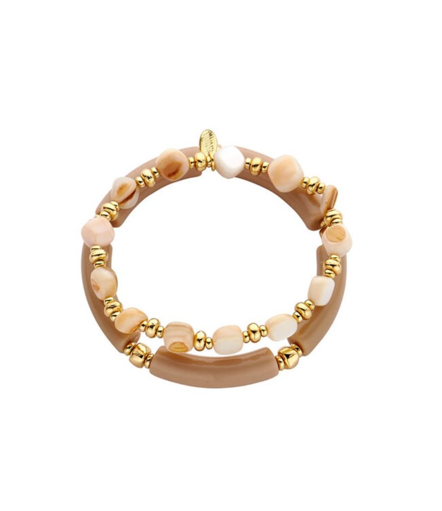 Juwelen Les Cordes | Les Cordes Armband Pan66 Beige