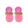 Juwelen Maison Cachet | Maison Cachet Oorring Petites Barres Roses Flash