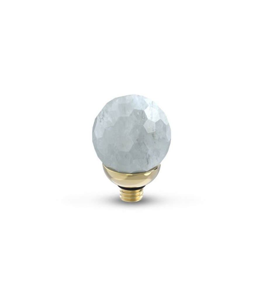 Juwelen MelanO | Melano Tw Gem Facet Ball White Jade