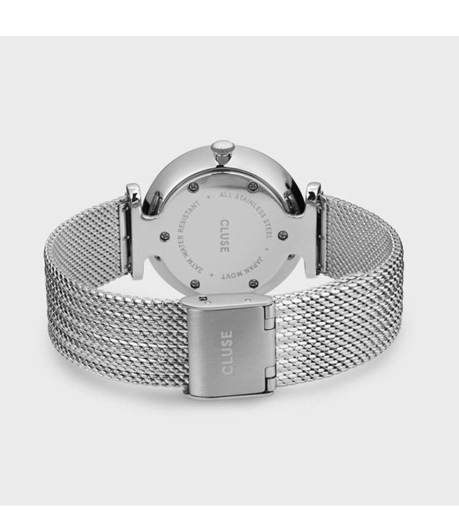 Uurwerken Cluse | Cluse Uurwerk Triomphe Mesh Full Silver