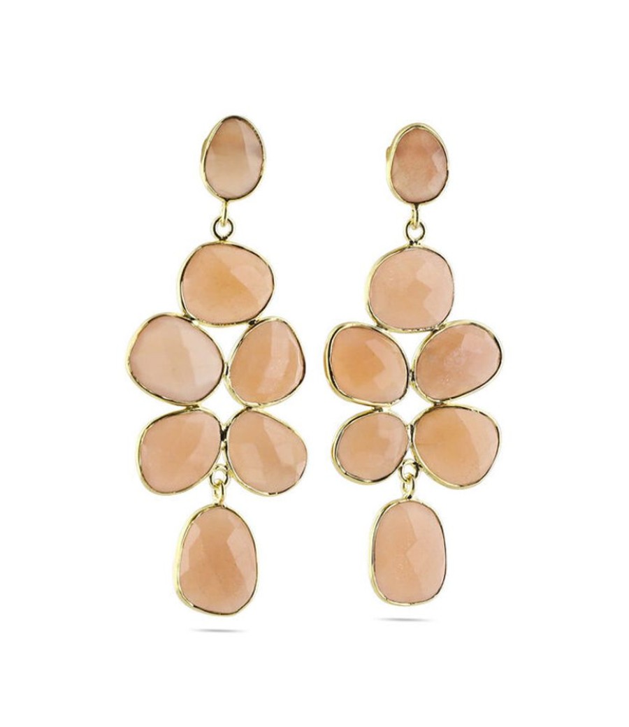 Juwelen Christine Bekaert | Christine Bekaert Oorring Happy Grapes Pink Moonstone