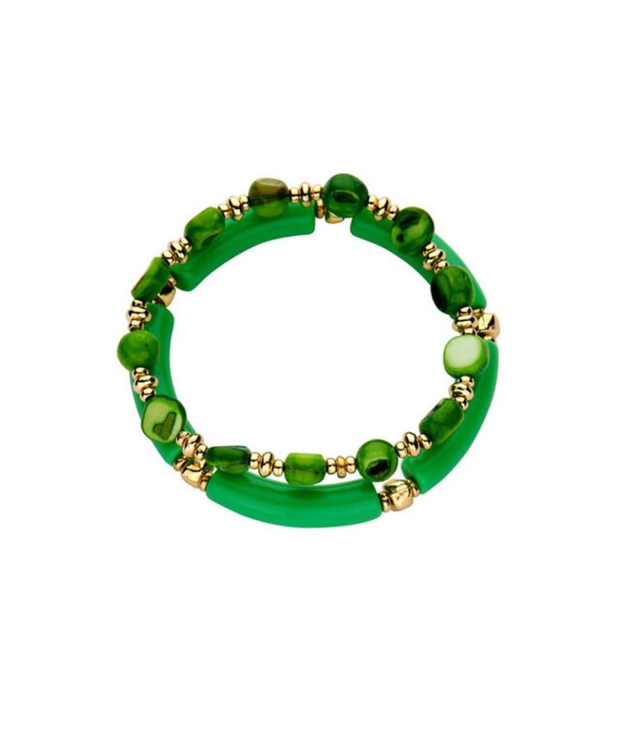 Juwelen Les Cordes | Les Cordes Armband Pan66 Groen