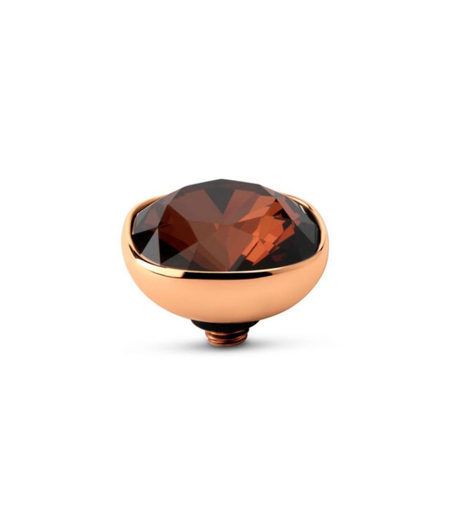 Juwelen MelanO | Melano Twisted Circular Cr Smoked Amber