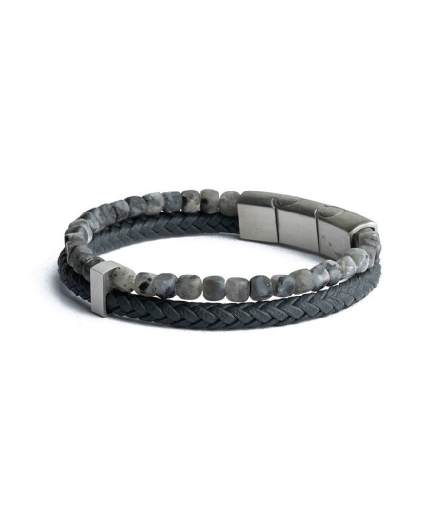 Heren Gemini | Gemini Armband Double Grey M-L