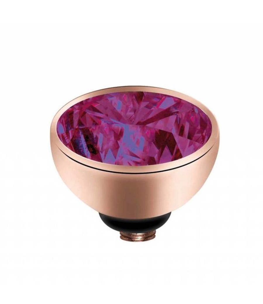 Juwelen MelanO | Melano Twisted Cz Setting, Rg, Fuchsia