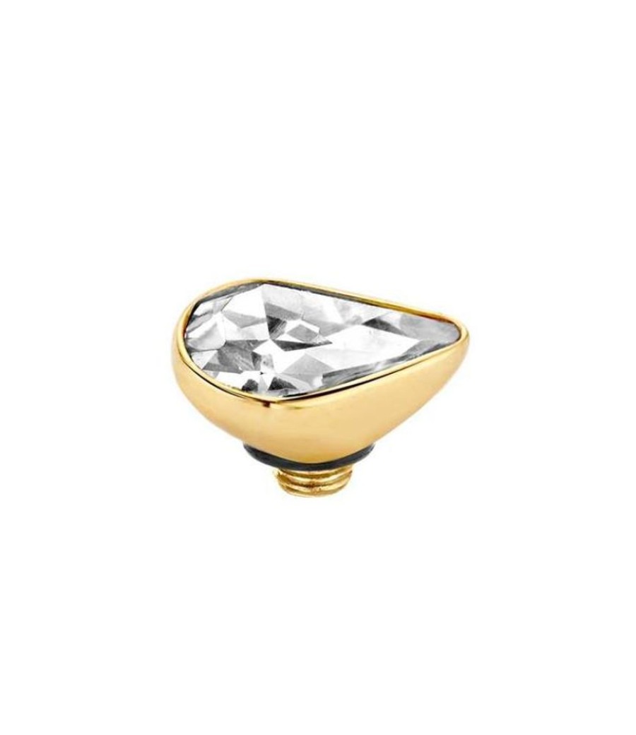 Juwelen MelanO | Melano Twisted Cz Setting Pear Gd, Crystal