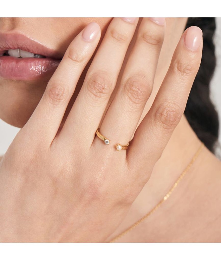 Juwelen Ania Haie | Ania Haie Ring Gold Pearl Sparkle