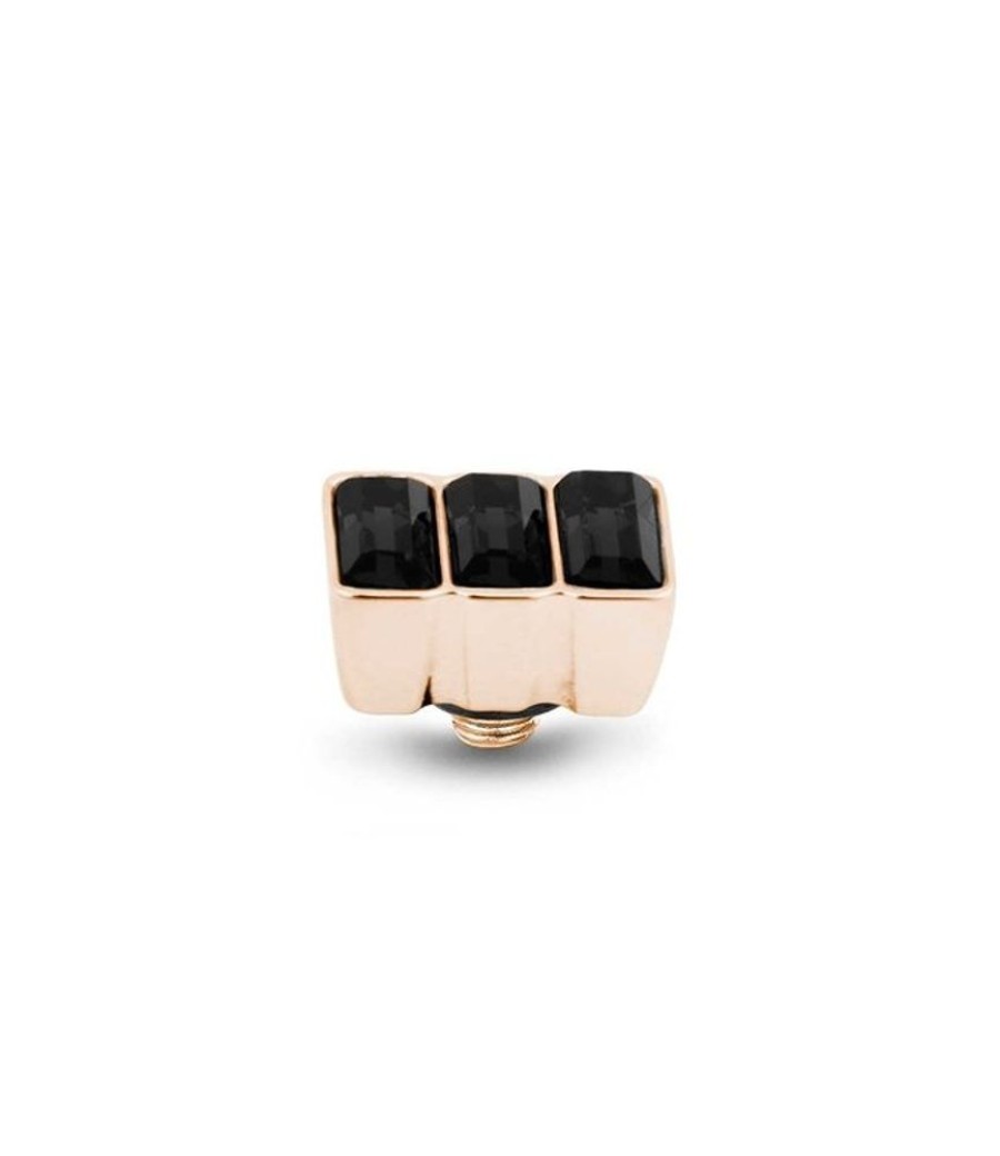 Juwelen MelanO | Melano Twisted Multi Baguette Jet Black Setting