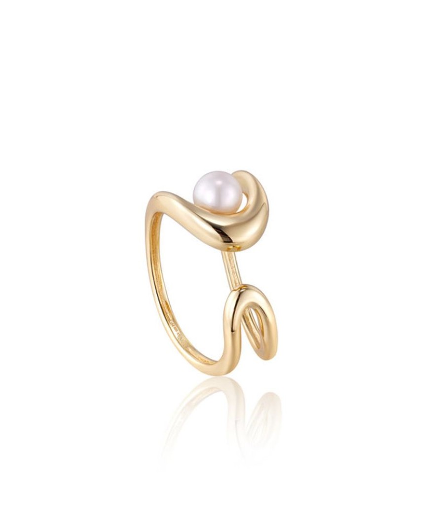 Juwelen Ania Haie | Ania Haie Ring Gold Pearl Sculpted