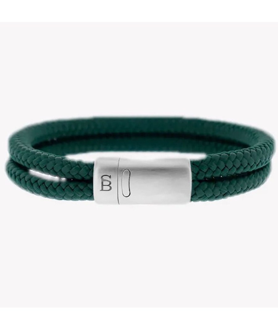 Heren Steel & Barnett | Steel & Barnett Rope Bracelet Lake Dark Green M