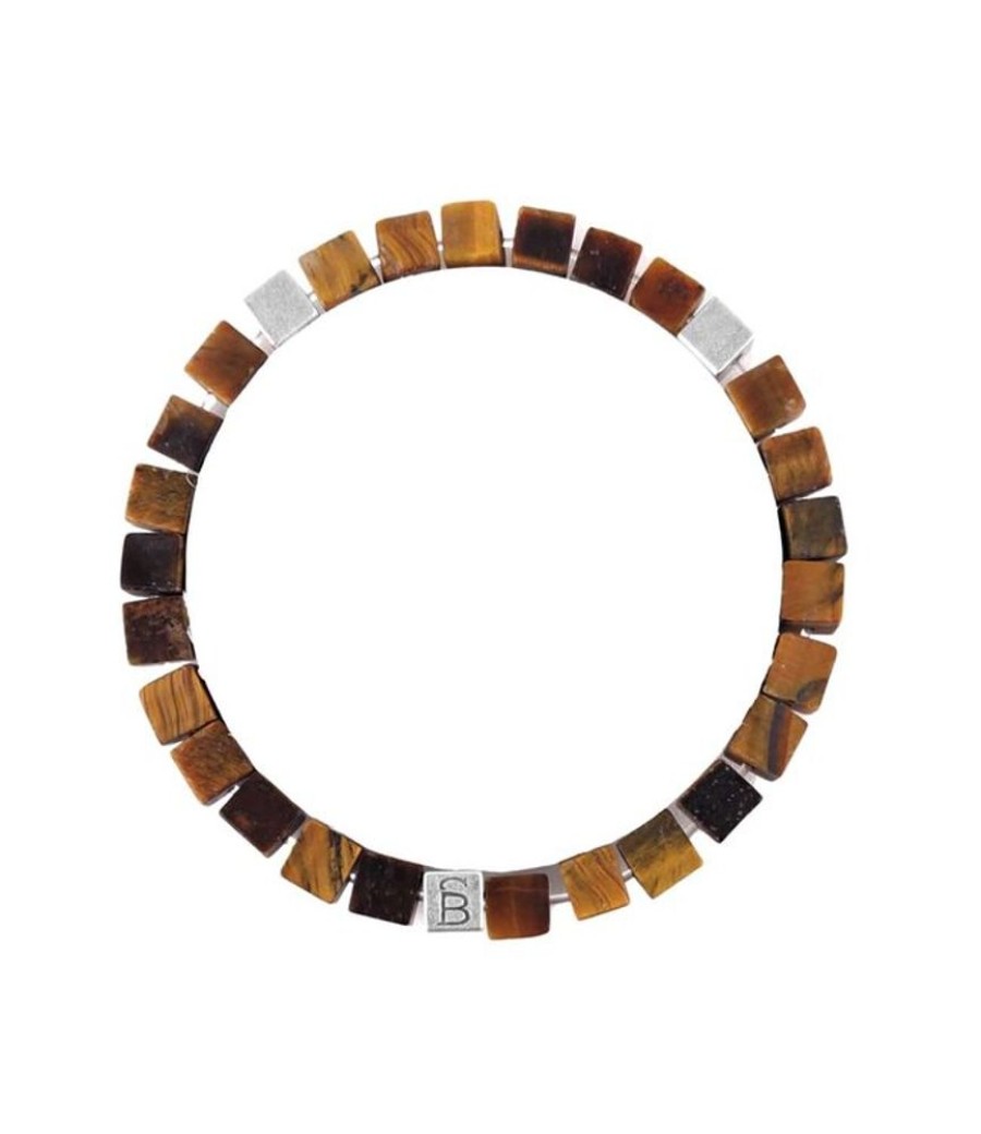 Heren Steel & Barnett | Steel & Barnett Stones Bracelet Memphis Matt Tiger