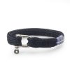 Heren Pig & Hen | Pig & Hen Armband Sharp Simon Navy Silver