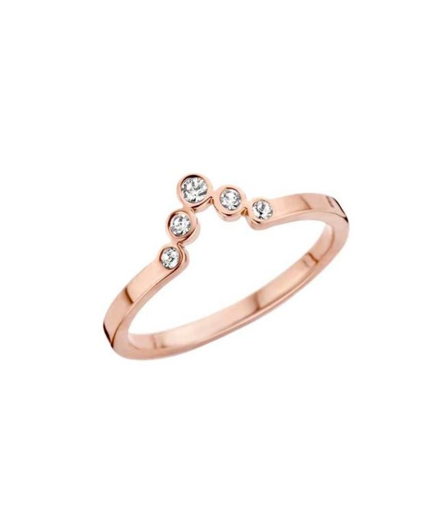 Juwelen MelanO | Melano Ring Friends Pointed Rosegold Cz