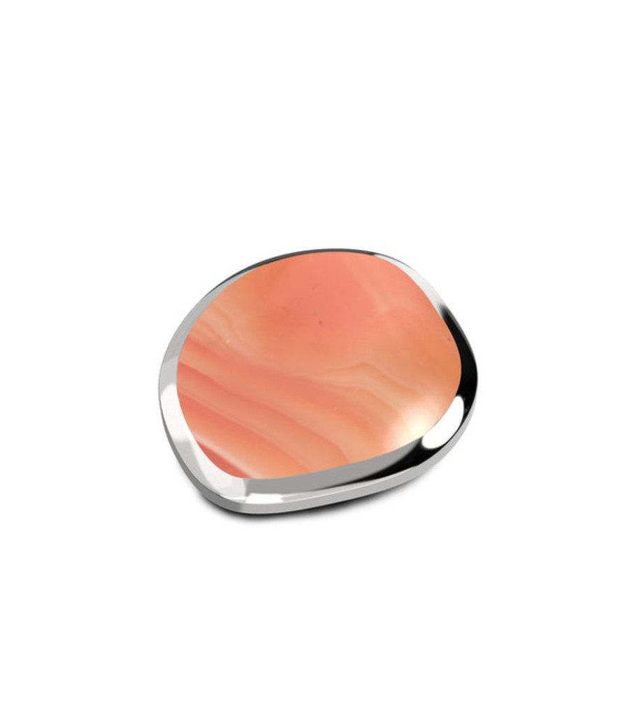 Juwelen MelanO | Melano Ko Shaped Disk Red Line Agate