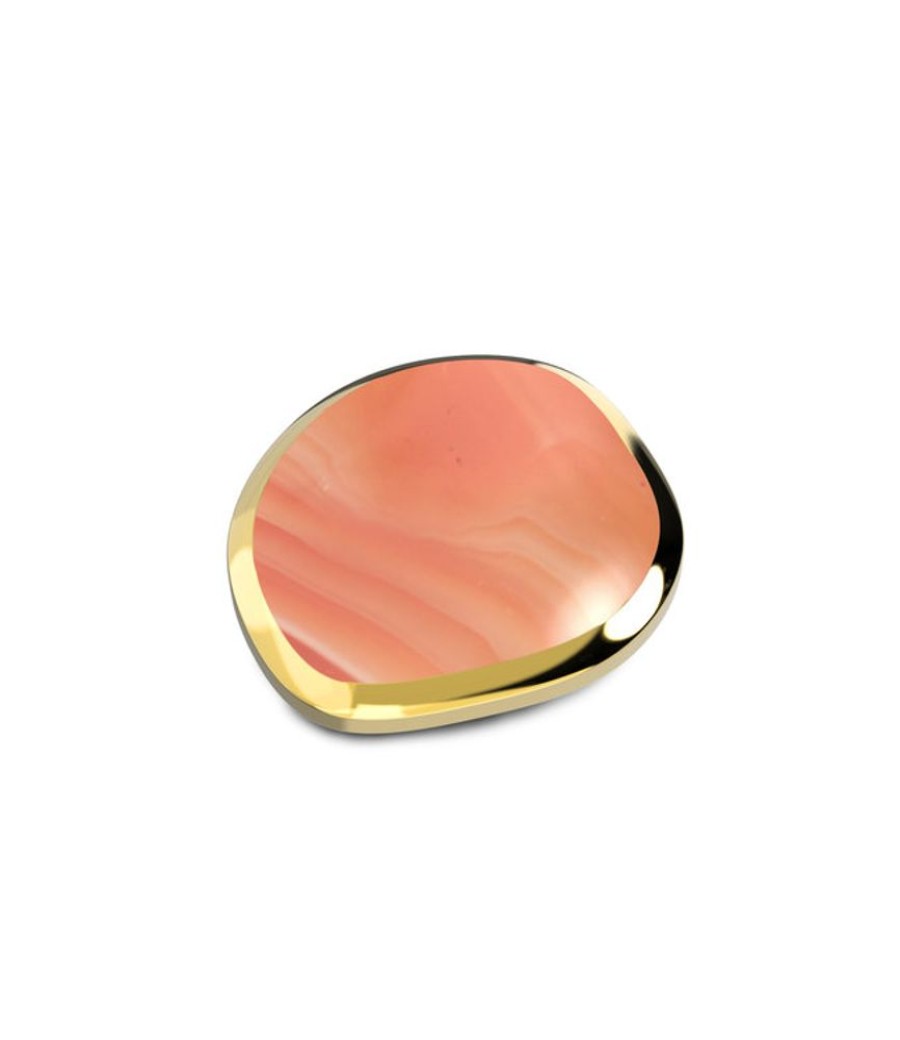 Juwelen MelanO | Melano Ko Shaped Disk Red Line Agate