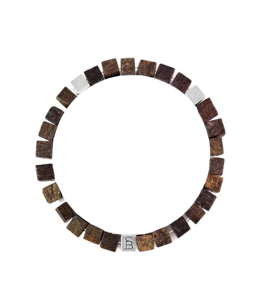 Heren Steel & Barnett | Steel & Barnett Stones Bracelet Memphis Bronzite M