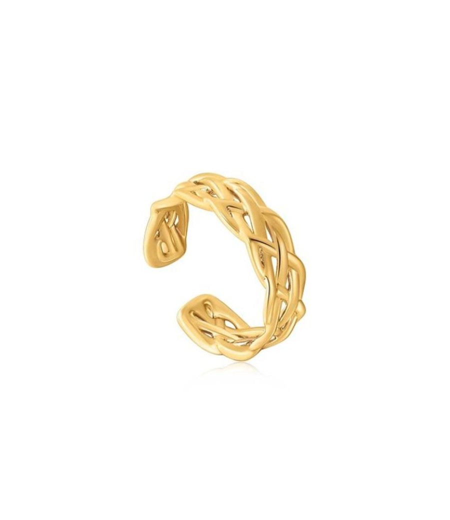 Juwelen Ania Haie | Ania Haie Ring Rope Wide Gold