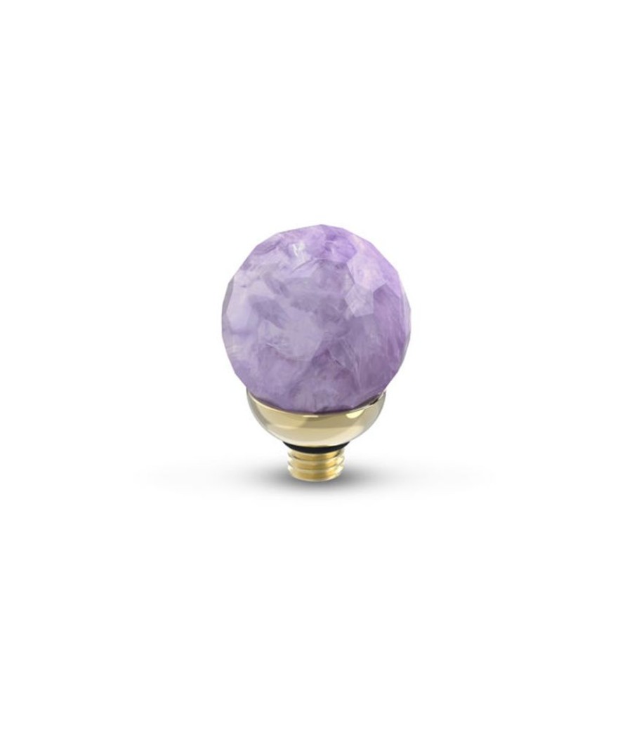 Juwelen MelanO | Melano Tw Gem Facet Ball Amethyst