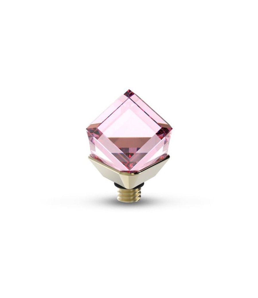 Juwelen MelanO | Melano Twisted Cube L Rose Comet