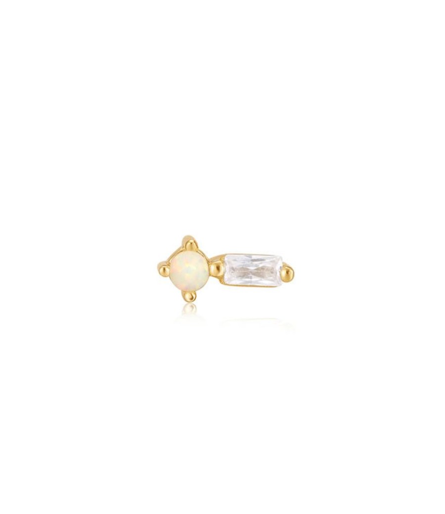 Juwelen Ania Haie | Ania Haie Piercing Kyoto Opal Sparkle Barbell Single Gold