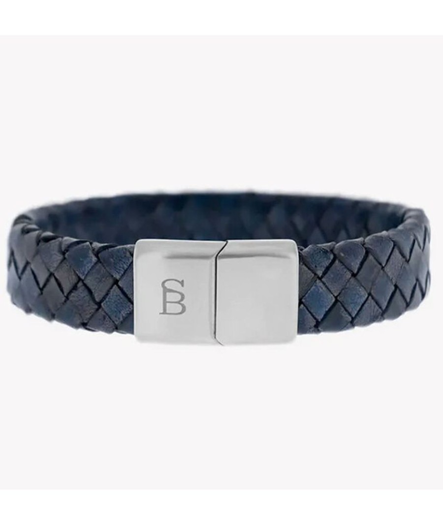 Heren Steel & Barnett | Steel & Barnett Leather Bracelet Preston Marine M