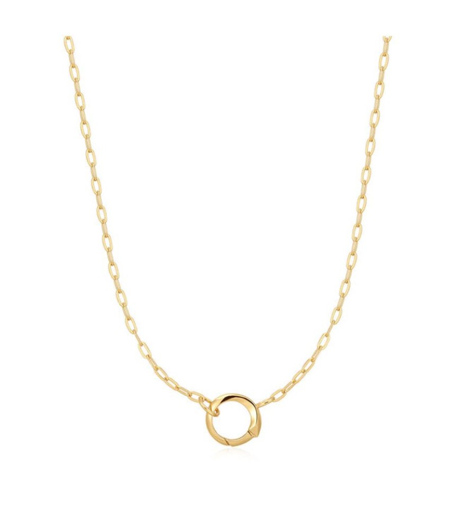 Juwelen Ania Haie | Ania Haie Halsketting Charm Gold Mini Link Chain Connector