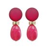 Juwelen Maison Cachet | Maison Cachet Oorring Eclats Fuchsias