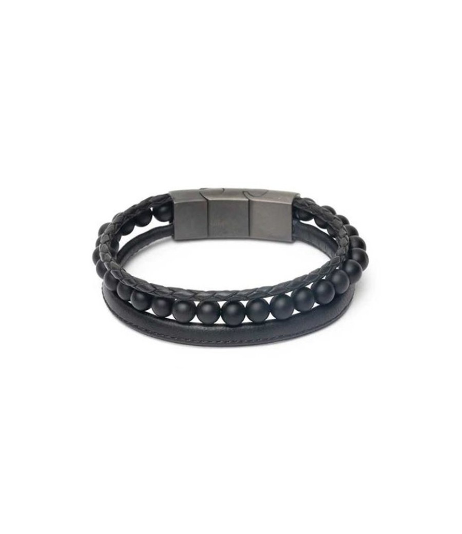 Heren Gemini | Gemini Armband Olympus Triple Black M - L