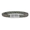 Heren Steel & Barnett | Steel & Barnett Leather Bracelet Riley Dark Green M