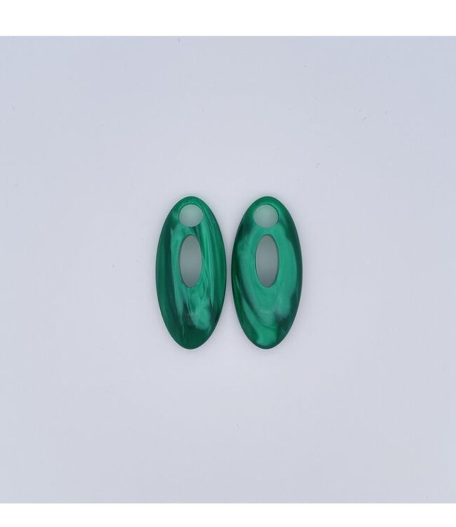 Juwelen Angelo Moretti | Angelo Moretti Oorring Drop Berra Green