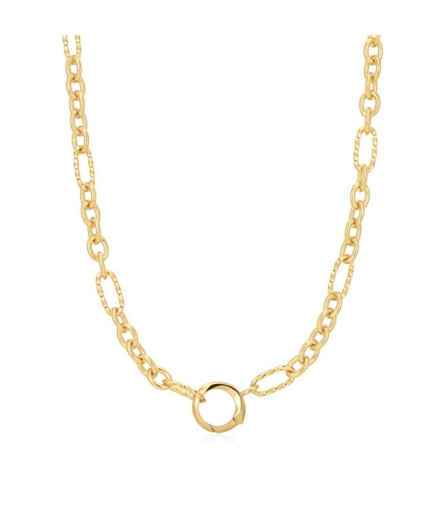 Juwelen Ania Haie | Ania Haie Halsketting Charm Gold Mixed Chain Connector