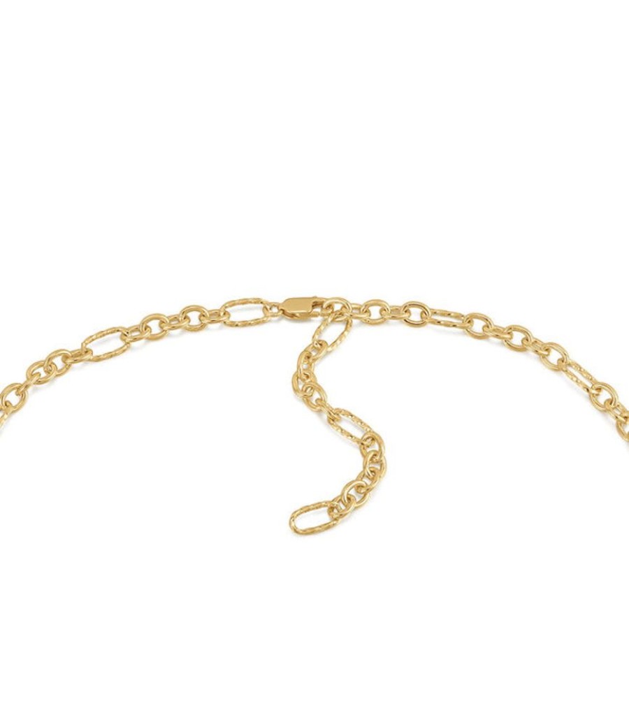 Juwelen Ania Haie | Ania Haie Halsketting Charm Gold Mixed Chain Connector