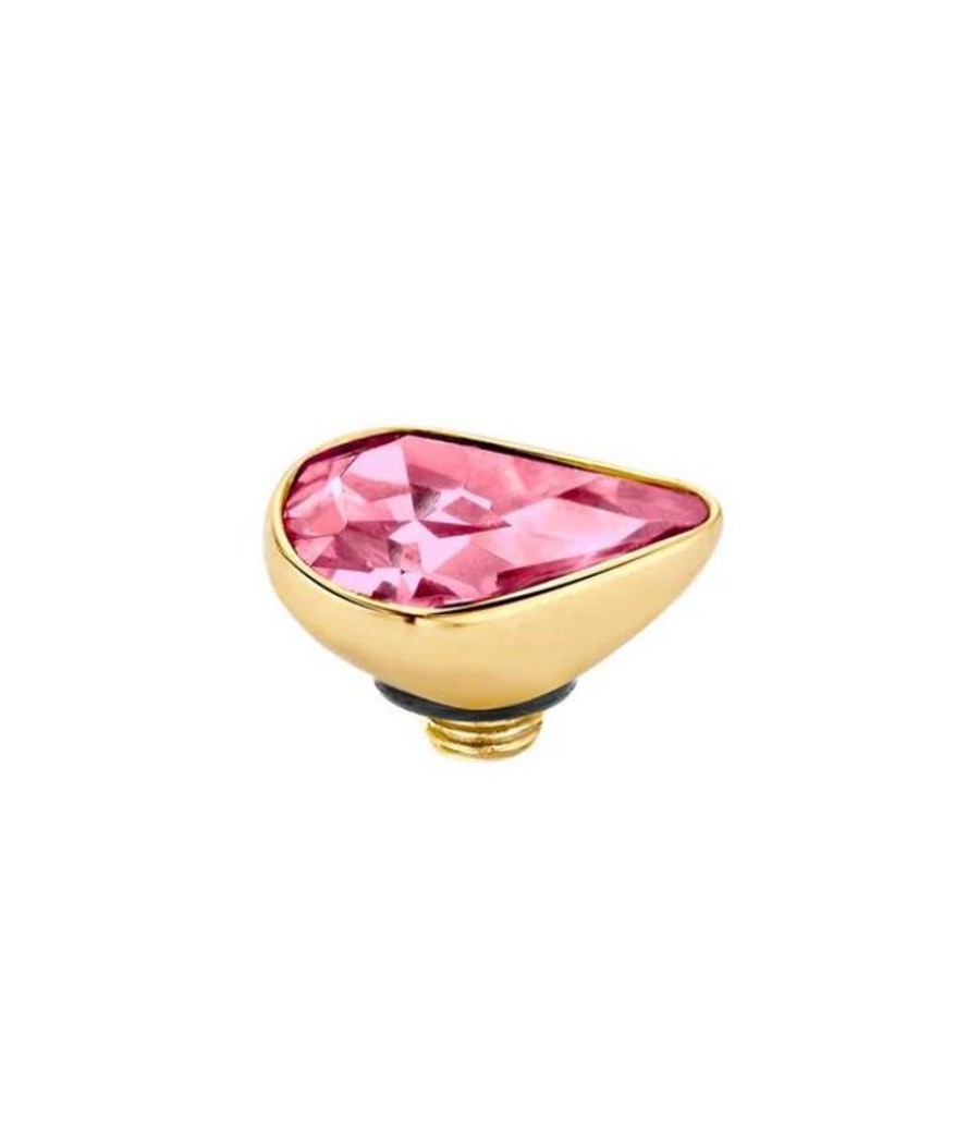 Juwelen MelanO | Melano Twisted Cz Setting Pear Gd, Rose