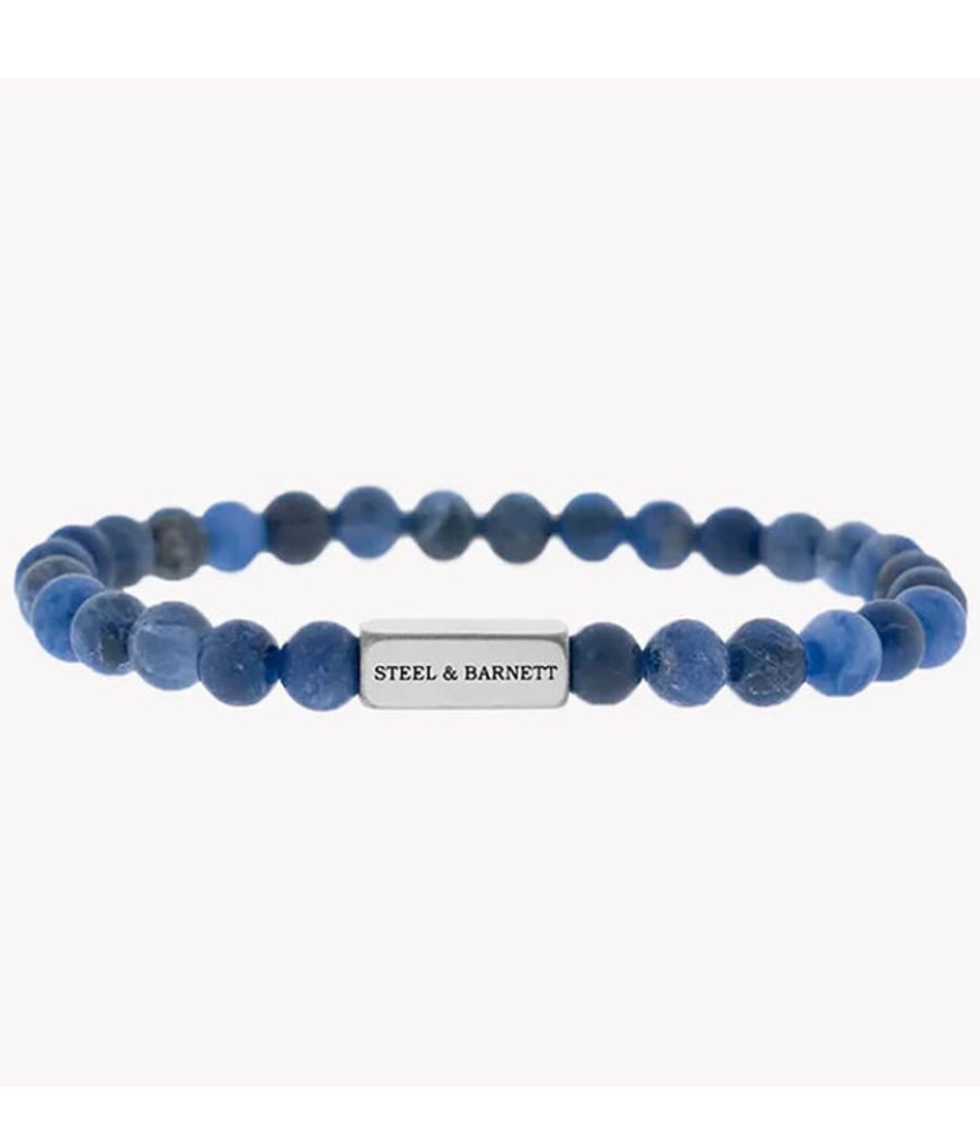 Heren Steel & Barnett | Steel & Barnett Stones Bracelet Matt Sodalite M