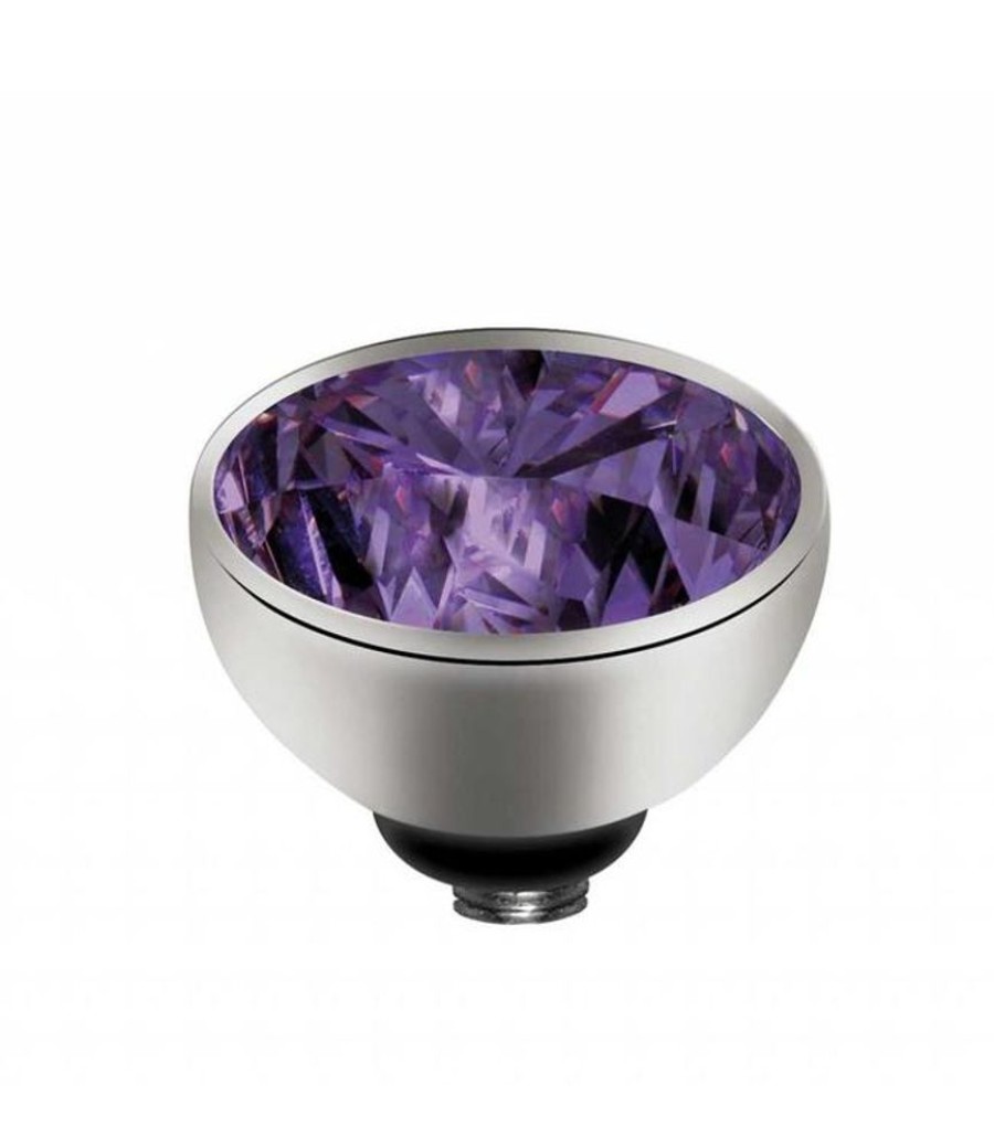 Juwelen MelanO | Melano Twisted Cz Setting, Ss, Purple