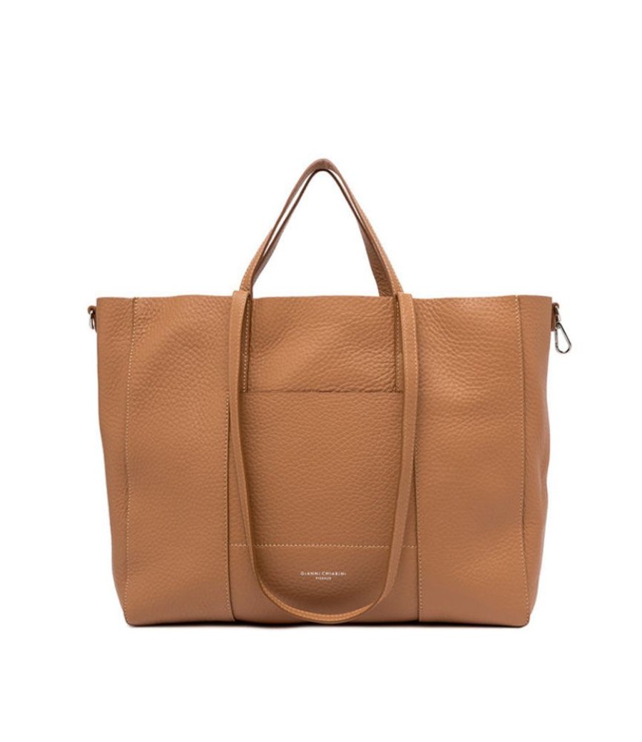 Handtassen Gianni Chiarini | Gianni Chiarini Handtas Superlight Large Toffee-Bianco