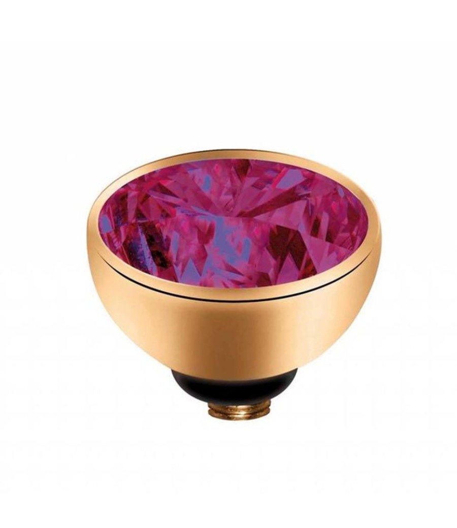 Juwelen MelanO | Melano Twisted Cz Setting, G, Fuchsia