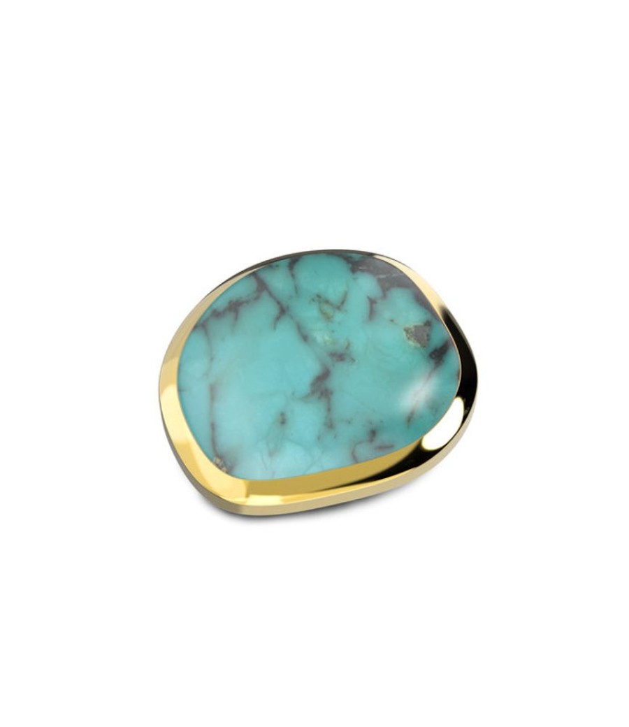 Juwelen MelanO | Melano Ko Shaped Disk Turquoise