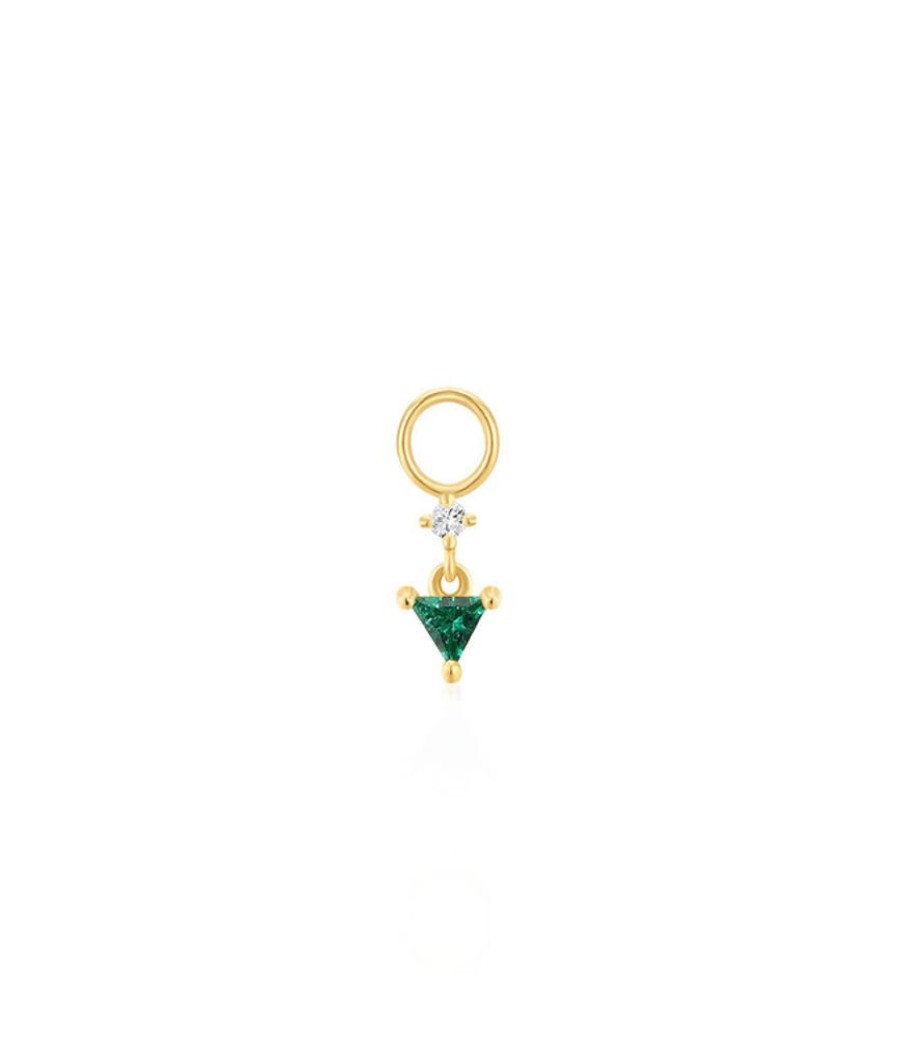 Juwelen Ania Haie | Ania Haie Charm Earring Gold Sparkle Drop Green