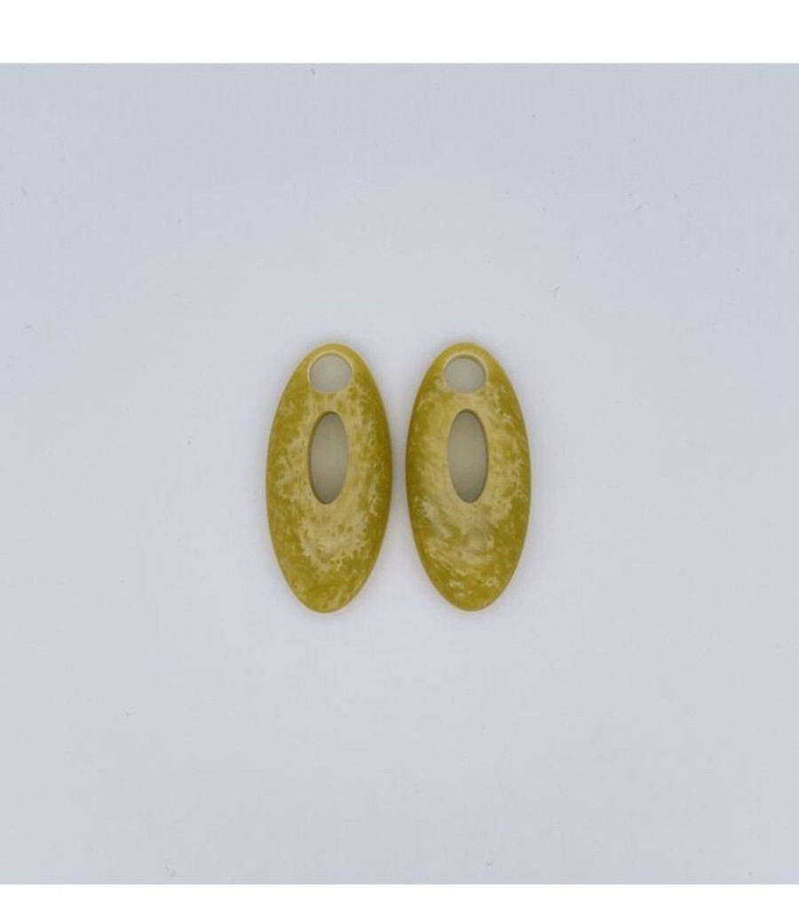 Juwelen Angelo Moretti | Angelo Moretti Oorring Drop Berra Lime