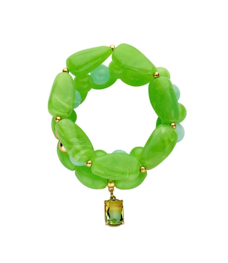 Juwelen Les Cordes | Les Cordes Armband Pan71 Groen