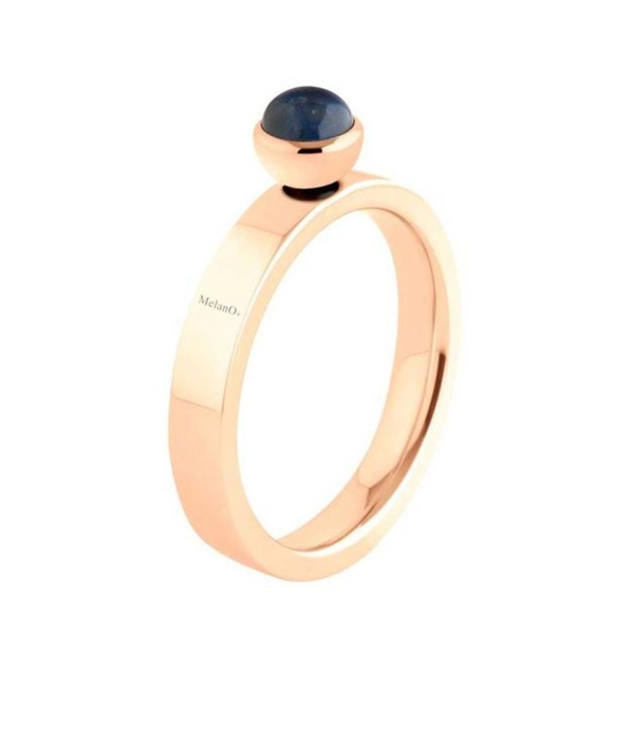 Juwelen MelanO | Melano Twisted Ring Tatum, Rose Gold Plated, Smal