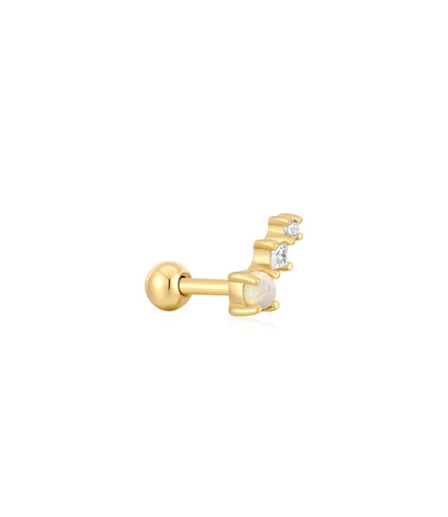 Juwelen Ania Haie | Ania Haie Piercing Kyoto Opal Climber Barbell Single Gold