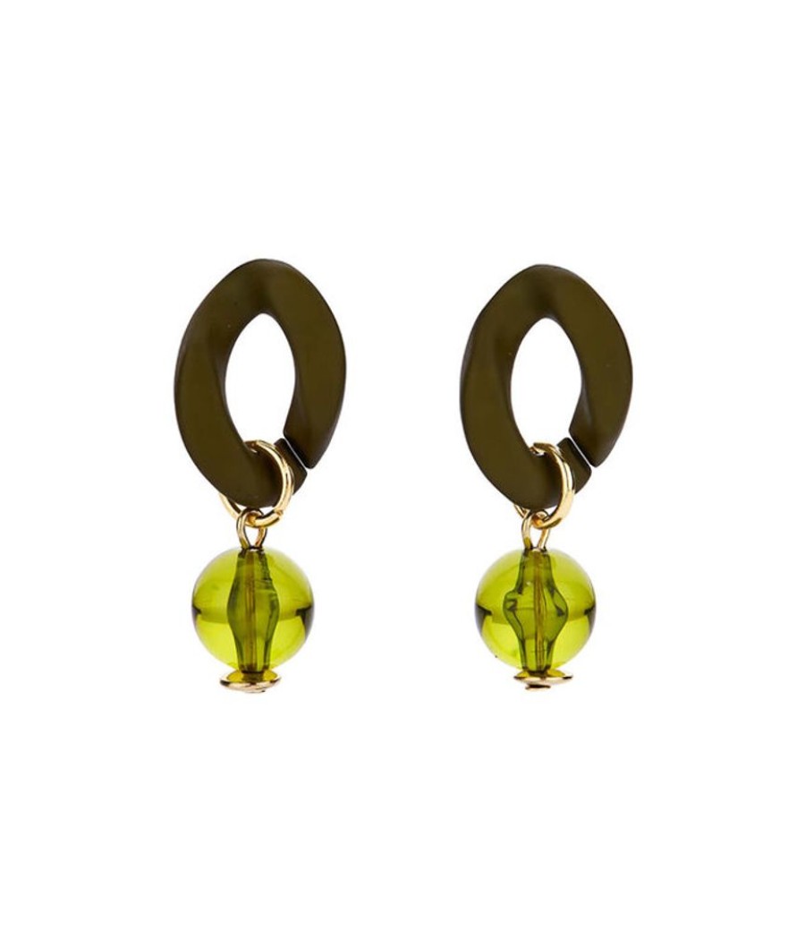 Juwelen Les Cordes | Les Cordes Oorring Kagan Groen