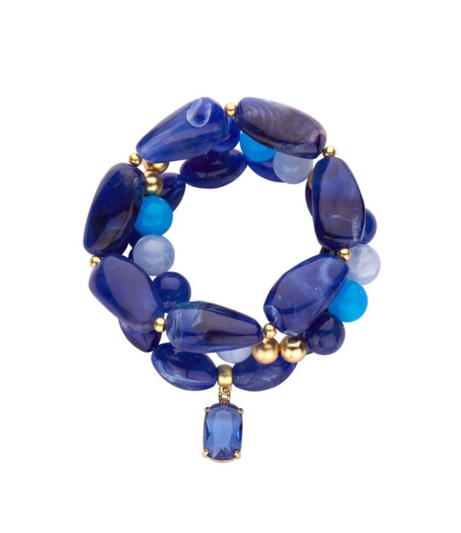 Juwelen Les Cordes | Les Cordes Armband Pan71 Fel Blauw